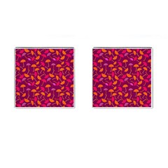 Umbrella Seamless Pattern Pink Lila Cufflinks (square) by Simbadda