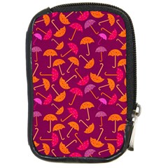 Umbrella Seamless Pattern Pink Lila Compact Camera Cases by Simbadda