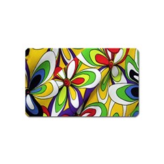 Colorful Textile Background Magnet (name Card) by Simbadda