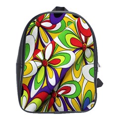 Colorful Textile Background School Bags(large)  by Simbadda