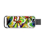 Colorful Textile Background Portable USB Flash (One Side) Front