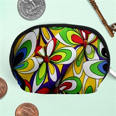 Colorful Textile Background Accessory Pouches (medium)  by Simbadda