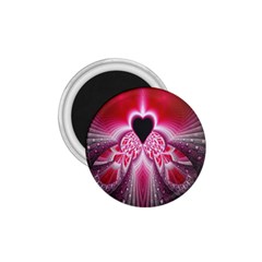 Illuminated Red Hear Red Heart Background With Light Effects 1 75  Magnets by Simbadda