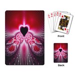 Illuminated Red Hear Red Heart Background With Light Effects Playing Card Back