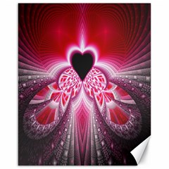 Illuminated Red Hear Red Heart Background With Light Effects Canvas 16  X 20   by Simbadda