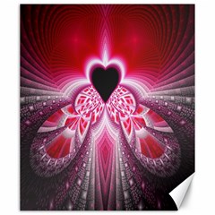 Illuminated Red Hear Red Heart Background With Light Effects Canvas 20  X 24   by Simbadda