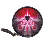 Illuminated Red Hear Red Heart Background With Light Effects Classic 20-CD Wallets Front