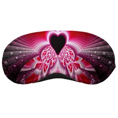 Illuminated Red Hear Red Heart Background With Light Effects Sleeping Masks by Simbadda