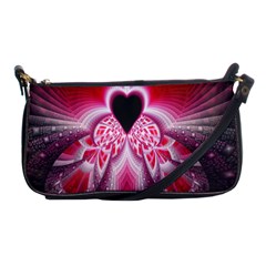 Illuminated Red Hear Red Heart Background With Light Effects Shoulder Clutch Bags by Simbadda