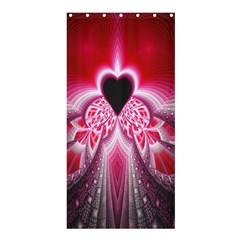 Illuminated Red Hear Red Heart Background With Light Effects Shower Curtain 36  X 72  (stall)  by Simbadda