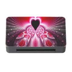 Illuminated Red Hear Red Heart Background With Light Effects Memory Card Reader With Cf by Simbadda