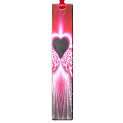 Illuminated Red Hear Red Heart Background With Light Effects Large Book Marks by Simbadda