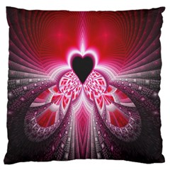 Illuminated Red Hear Red Heart Background With Light Effects Standard Flano Cushion Case (two Sides) by Simbadda