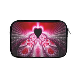 Illuminated Red Hear Red Heart Background With Light Effects Apple Macbook Pro 13  Zipper Case by Simbadda