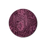 Abstract Purple Background Natural Motive Rubber Coaster (Round)  Front