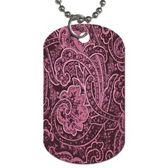 Abstract Purple Background Natural Motive Dog Tag (two Sides) by Simbadda