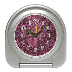 Abstract Purple Background Natural Motive Travel Alarm Clocks by Simbadda