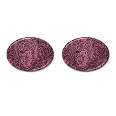 Abstract Purple Background Natural Motive Cufflinks (oval) by Simbadda