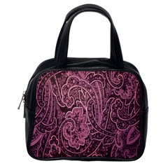 Abstract Purple Background Natural Motive Classic Handbags (one Side) by Simbadda