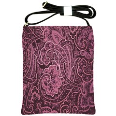 Abstract Purple Background Natural Motive Shoulder Sling Bags by Simbadda