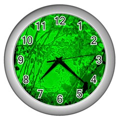 Leaf Outline Abstract Wall Clocks (silver)  by Simbadda