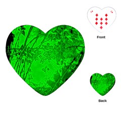 Leaf Outline Abstract Playing Cards (heart)  by Simbadda