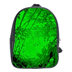 Leaf Outline Abstract School Bags(large)  by Simbadda