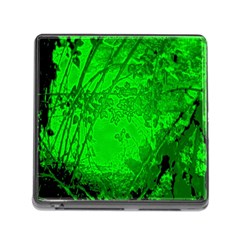 Leaf Outline Abstract Memory Card Reader (square) by Simbadda