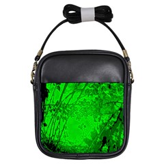 Leaf Outline Abstract Girls Sling Bags by Simbadda