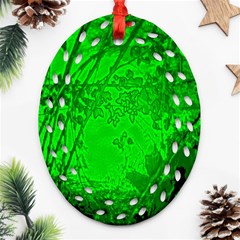 Leaf Outline Abstract Oval Filigree Ornament (two Sides) by Simbadda