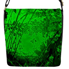 Leaf Outline Abstract Flap Messenger Bag (s) by Simbadda