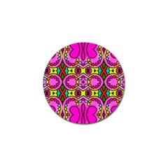 Colourful Abstract Background Design Pattern Golf Ball Marker by Simbadda