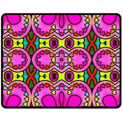 Colourful Abstract Background Design Pattern Double Sided Fleece Blanket (medium)  by Simbadda