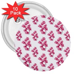 Santa Rita Flowers Pattern 3  Buttons (10 Pack)  by dflcprints