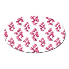 Santa Rita Flowers Pattern Oval Magnet by dflcprints