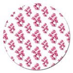 Santa Rita Flowers Pattern Magnet 5  (Round) Front