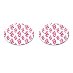 Santa Rita Flowers Pattern Cufflinks (oval) by dflcprints