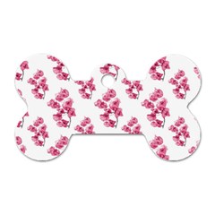 Santa Rita Flowers Pattern Dog Tag Bone (two Sides) by dflcprints