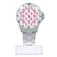 Santa Rita Flowers Pattern Plastic Nurses Watch by dflcprints