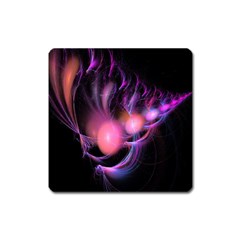 Fractal Image Of Pink Balls Whooshing Into The Distance Square Magnet by Simbadda