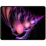 Fractal Image Of Pink Balls Whooshing Into The Distance Fleece Blanket (Large)  80 x60  Blanket Front