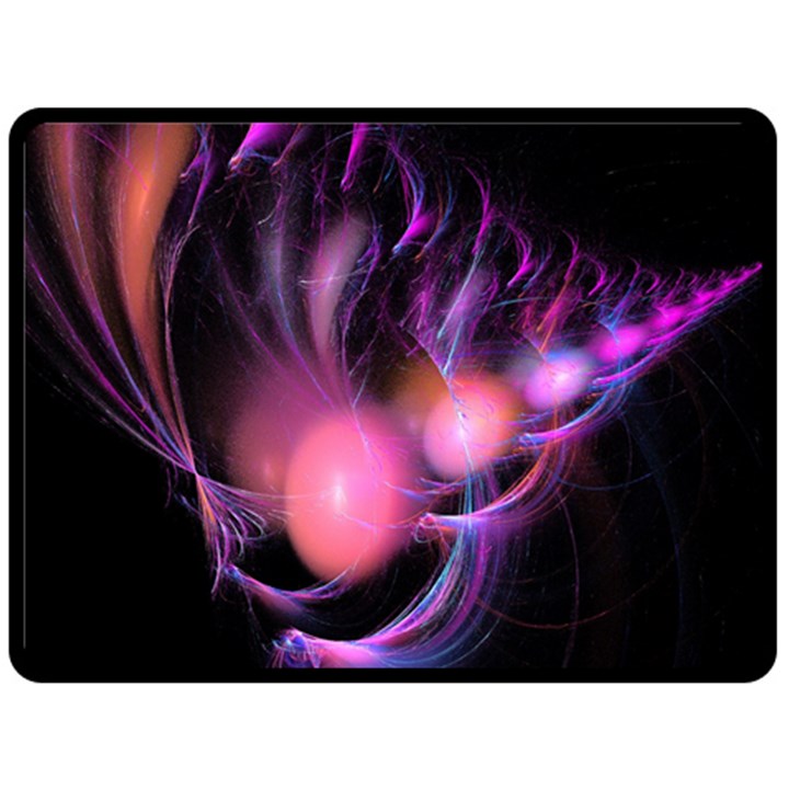 Fractal Image Of Pink Balls Whooshing Into The Distance Fleece Blanket (Large) 