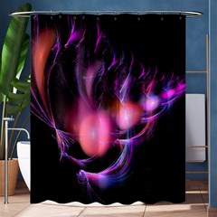 Fractal Image Of Pink Balls Whooshing Into The Distance Shower Curtain 60  X 72  (medium)  by Simbadda