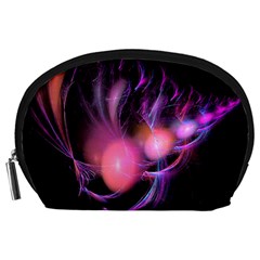 Fractal Image Of Pink Balls Whooshing Into The Distance Accessory Pouches (large)  by Simbadda