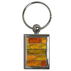 Classic Color Bricks Gradient Wall Key Chains (rectangle)  by Simbadda