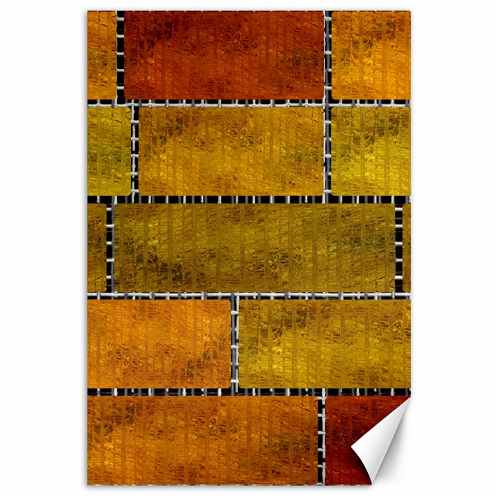 Classic Color Bricks Gradient Wall Canvas 12  x 18  