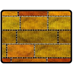 Classic Color Bricks Gradient Wall Fleece Blanket (large)  by Simbadda