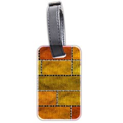 Classic Color Bricks Gradient Wall Luggage Tags (two Sides) by Simbadda