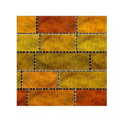 Classic Color Bricks Gradient Wall Small Satin Scarf (square) by Simbadda