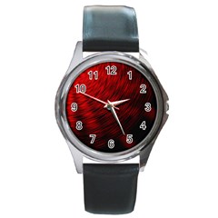 A Large Background With A Burst Design And Lots Of Details Round Metal Watch by Simbadda